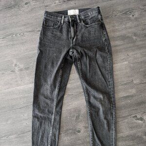 Everlane black mid-rise denim jeans (Size 23)